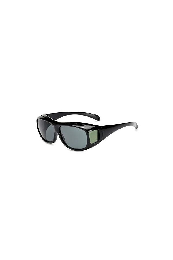 KINLOU Hommes et Femmes Lunettes de soleil - Lunettes de Vision Nocturne Polarisée/Lunettes de Soleil UV400 pour Porteurs de 