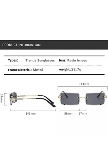 QILTON Lunettes de soleil pour femme - Coupe carrée - Dégradé, Couleur 1
