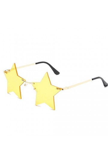 PiniceCore 1pc Personnalité Rimless Lunettes De Soleil Étoile À Cinq Branches En Forme De Lunettes Unique Pentagram Lunettes