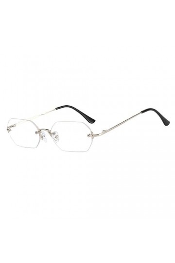 yuwqqoajv Lunettes de soleil rectangulaires robustes et durables avec des lunettes en métal octogonales à petit cadre en méta