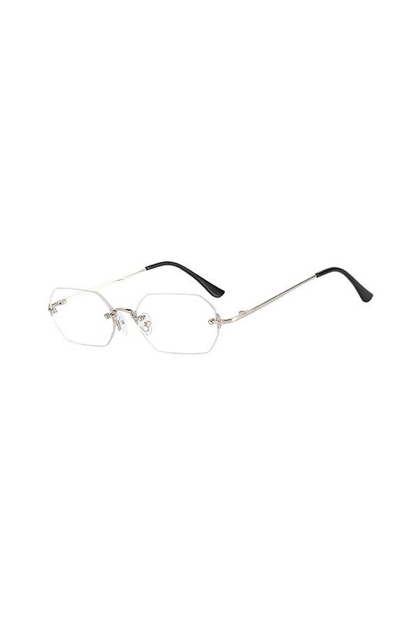 yuwqqoajv Lunettes de soleil rectangulaires robustes et durables avec des lunettes en métal octogonales à petit cadre en méta