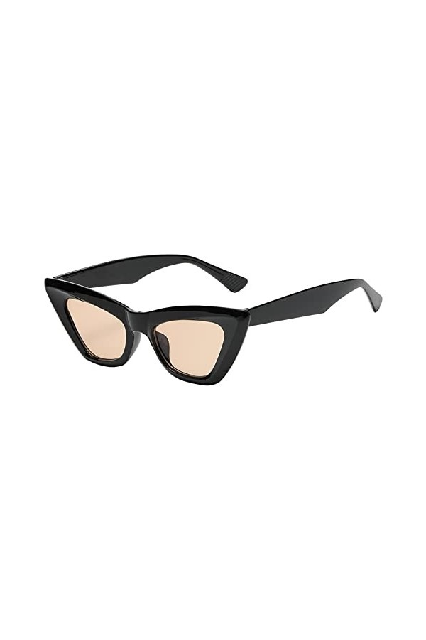 QWASZX Lunettes de soleil pour femme - Motif chat - Style rétro - Unisexe, rouge, taille unique