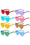 ojussa Lunettes de soleil en forme de cœur - Lunettes de soleil hippie sans monture - Lunettes de soleil funky - Lunettes de 