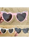 Lunettes de soleil de fête de mariage pour femme été extérieur Just Married Lettre Cadre de lunettes tendance féminine pour a