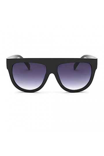 Shadow Shield Dessus Plat surdimensionné Femmes Hommes Designer Kim K Style rétro des lunettes de soleil