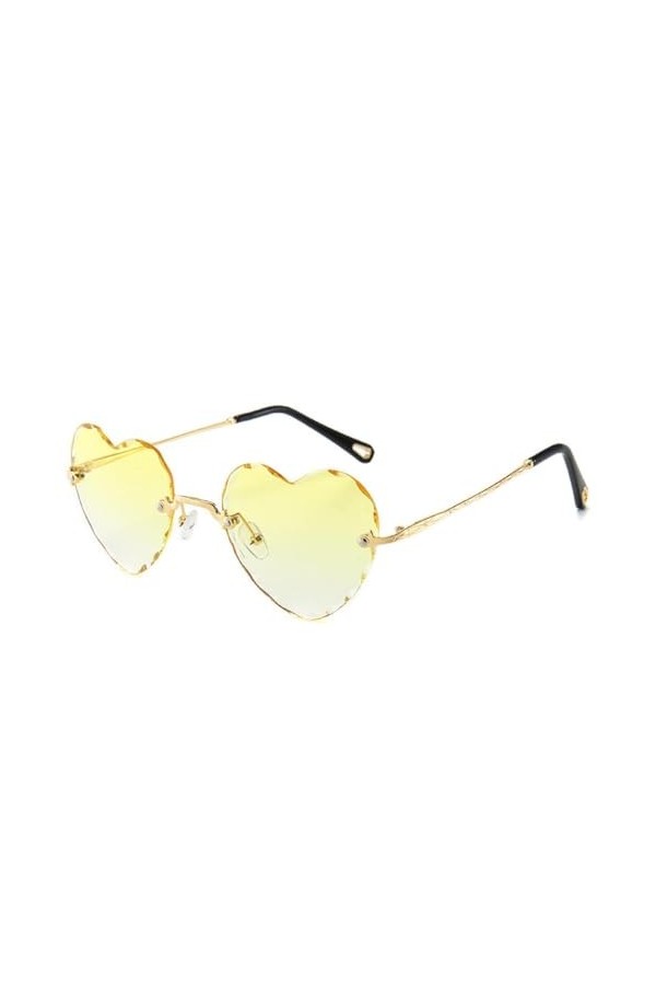 MISUVRSE Femmes Lunettes Soleil Monture Lunettes Soleil Coeur Lunettes Soleil En Forme Coeur Lunettes Fête Bachelorette Lunet