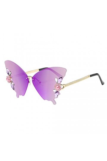 Lunettes de soleil papillon avec strass - Cadeau pour femme - Lunettes de soleil tendance - Lunettes de soleil tactiques C, 