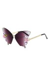 Lunettes de soleil papillon avec strass - Cadeau pour femme - Lunettes de soleil tendance - Lunettes de soleil tactiques C, 