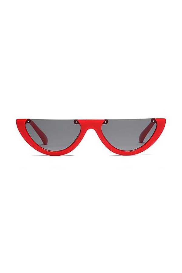Morningmo Lunettes de soleil rétro tendance pour femme demi-monture sans monture super cool pour femmes polarisées protection