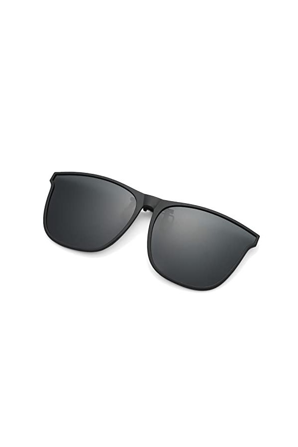 YAMEIZE Lunettes de Soleil à Clipser Polarisées à la Mode pour Hommes Femmes Protection UV400 Lunettes Rabattables en plein a