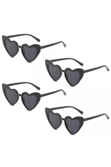 GNHG Lunettes de Soleil Coeur Lunette Soleil Femme Lunette de Soleil Lunettes Coeur, Lunettes Forme de Cœur Oeil de Chat Vint