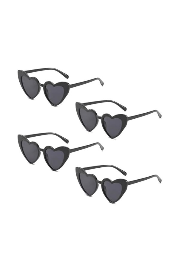 GNHG Lunettes de Soleil Coeur Lunette Soleil Femme Lunette de Soleil Lunettes Coeur, Lunettes Forme de Cœur Oeil de Chat Vint