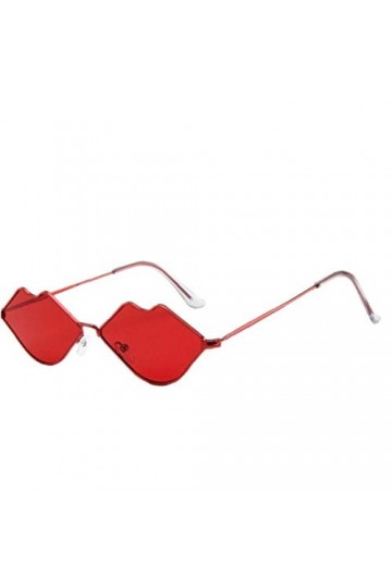 Lunettes De Soleil Petite Forme Lèvres Femme Lunettes De Soleil Sexy Bouche Lunettes Rouge Herat Shades Uv400