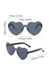 5 Paires Lunettes de Soleil en Forme de Coeur, Lunettes en Forme de Coeur, Lunettes Parti de Soleil Hippie Lunettes de Soleil