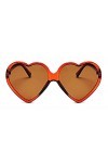 Lunettes de soleil coeur femme - femme - transparent - lolita - polarisées - femme - fille - monture marron transparent - uv4