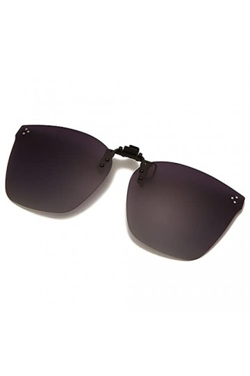 YAMEIZE Lunettes de Soleil à Clipser Polarisées Protection UV400 Anti-éblouissante Rabattable pour Hommes Femmes Conduite Spo