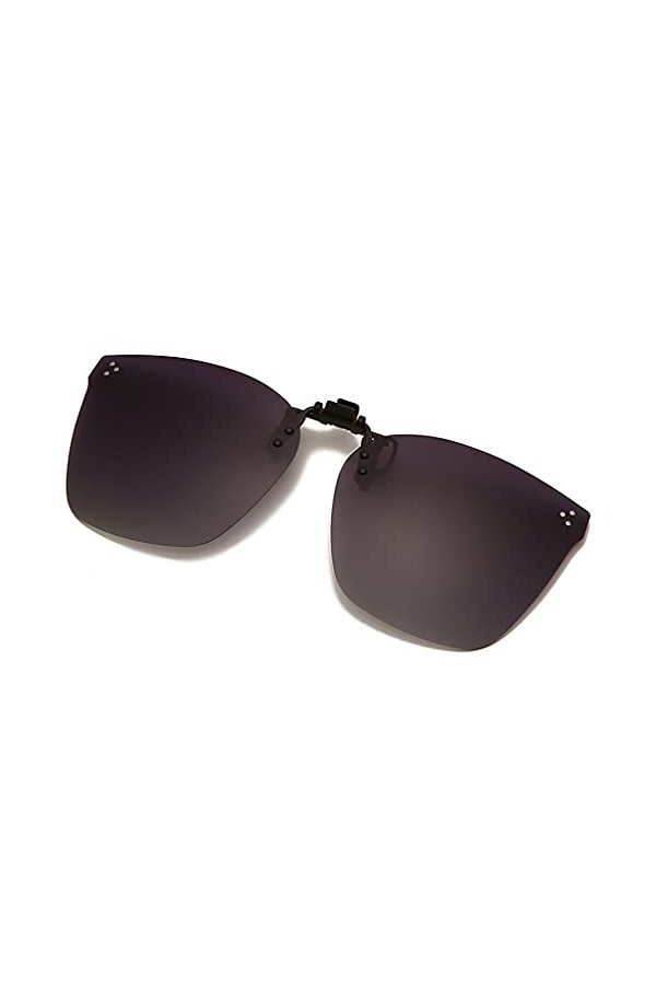 YAMEIZE Lunettes de Soleil à Clipser Polarisées Protection UV400 Anti-éblouissante Rabattable pour Hommes Femmes Conduite Spo