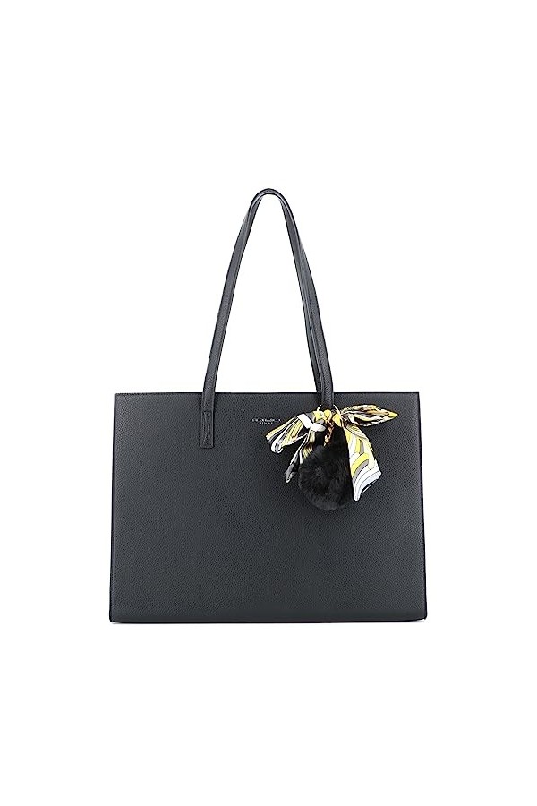 Sac A Main Femme PU Cuir Grainé - Sac Cabas Souple Documents A4 - Sac Cours Lycée Business - Shopper Porté épaule Fourre-tout