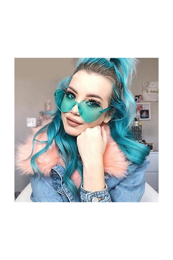 Dorjuli Lunettes de soleil vintage pour femme - Polarisées - Rétro - Lunettes de soleil classiques sans cadre - UV - Lunettes