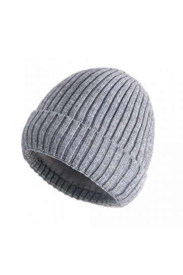 Meanbeauty Bonnet unisexe en tricot doux et chaud pour femme - Gris - Taille Unique