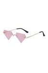 MISUVRSE Lunettes Soleil Monture Pour Femmes Lunettes Soleil En Forme Diamant Triangulaire Lunettes Soleil Cadre Lunettes Sol