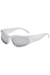Dollger Trendy Wrap Around Lunettes de soleil Femmes Hommes Y2k Fashion Shades Lunettes de soleil futuristes ovales