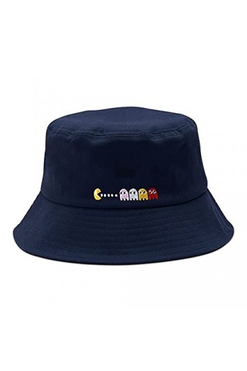 DORRISO Femme Chapeau de Soleil Anti-UV Large Bord Loisir Visière Pliable Plage Voyage Chapeaux Coton Bleu