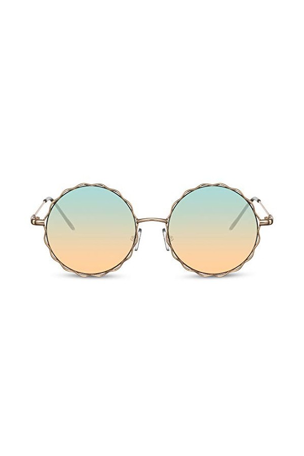 Cheapass Lunettes de Soleil Petit Style Rétro en Métal avec un Pont Vintage Protection UV400 Hommes Femmes