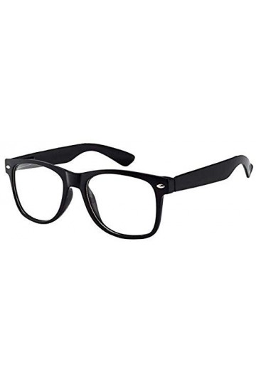 Boolavard Rétro Vintage couleur unisexe Punk Geek Classic style Nombre Zéro Effacer Objectif Lunettes de soleil Clair Noir 