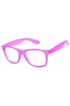 Boolavard Rétro Vintage couleur unisexe Punk Geek Classic style Nombre Zéro Effacer Objectif Lunettes de soleil Clair Noir 