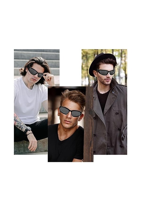 XTDMJ Lunettes de soleil rapides Rave, Punk - Lunettes de sport Y2K - Lunettes de soleil tendance - Lunettes de soleil futuri