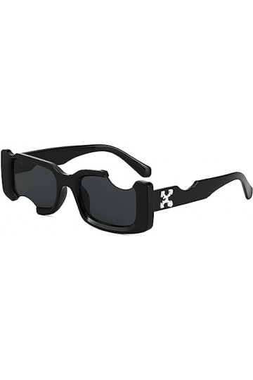 Été extérieur Petit Cadre Rectangle Designer Lunettes de Soleil personnalisé Hip Hop Trou Lunettes de Soleil Nuances pour Hom