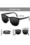 2 PCS Lunettes de Soleil Polarisées pour Homme et Femmes, Classiques Lunettes de Soleil Protection UV400 Rétro, Lunettes de s