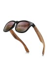 GREENTREEN lunettes de soleil homme et femme，lunettes de soleil bois, objectif UV400 polarisé