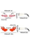 YWQQ 2 PCS Lunettes de Soleil en Forme de Flammes,Lunettes de Soleil en Forme de Flammes créatives,Lunettes de Soleil sans Mo
