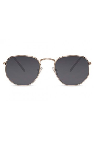 Cheapass Lunettes de soleil Hommes Femmes Verres Étroits Inspirés Bleus Encerclés UV400 avec Branches Argentées en Métal