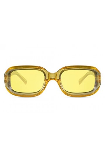 Cheapass Lunettes de Soleil Grosse Monture Carrée Verte Transparente avec Verres Verts Dégradés Protection UV400 Moderne Élég