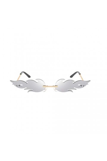 TOYANDONA Lunettes en forme de flamme, flamant rose, lunettes de soleil style punk, lunettes de soleil dété vintage yeux de 