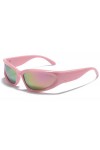 Genérico Lunettes de soleil Y2k femme, rose