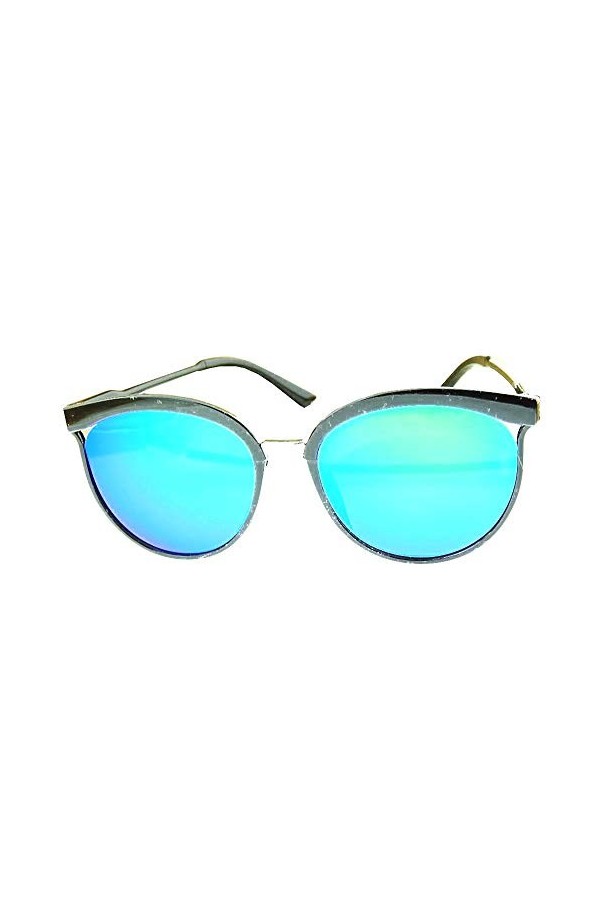 Lunettes de soleil femme - femme - chat - miroir - femme - fille - sportif - rétro - vintage - polarisée - mode - monture noi