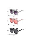 3pcs lunettes de soleil carrées en strass avec 3 poches pour lunettes, lunettes de soleil carrées unisexes en diamant, lunett