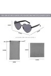 YSDYY Lot de 8 lunettes en forme de cœur sans monture, lunettes hippie colorées, lunettes de soleil tendance pour adultes et 