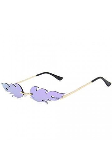 Hotaden Lunettes De Soleil Flamme Femmes Hommes Rimless Lunettes De Soleil Lunettes Vague Affinez Lunettes De Soleil Gold Fr