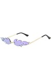 Hotaden Lunettes De Soleil Flamme Femmes Hommes Rimless Lunettes De Soleil Lunettes Vague Affinez Lunettes De Soleil Gold Fr