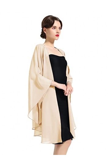 BEAUTELICATE Femme Étole Châle Elégant Foulard Boléro Cape en Mousseline de Soie Pour Robe de Soirée Mariage Mariée Cérémonie