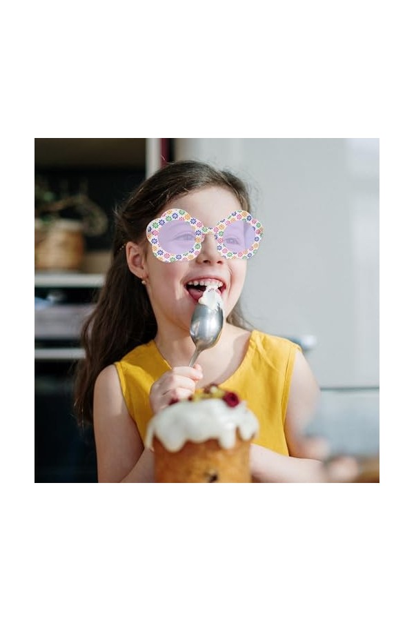 LIFKOME Marguerite Fleur Lunettes Femmes Fleur Lunettes Mignon Floral En Plein Air Plage Lunettes De Soleil Drôle Lunettes Lu