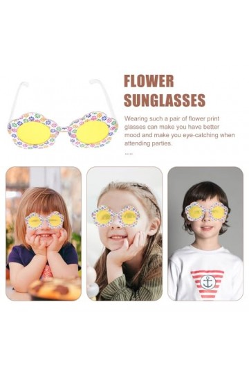 LIFKOME Marguerite Fleur Lunettes Femmes Fleur Lunettes Mignon Floral En Plein Air Plage Lunettes De Soleil Drôle Lunettes Lu