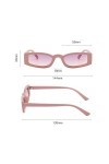Dorjuli Lunettes de soleil pour femme - Lunettes de soleil rectangulaires classiques - Lunettes amusantes - Motif yeux de cha