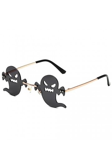 Fopytu Lunettes de soleil fantômes sans monture drôles pour femmes hommes roman fantôme lunettes de soleil Halloween Cosplay 