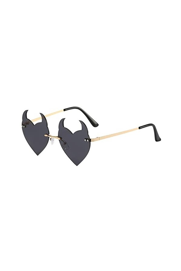 Lunettes de soleil polarisées rétro pour femme - Lunettes de soleil classiques sans monture - Lunettes amusantes vintage en f